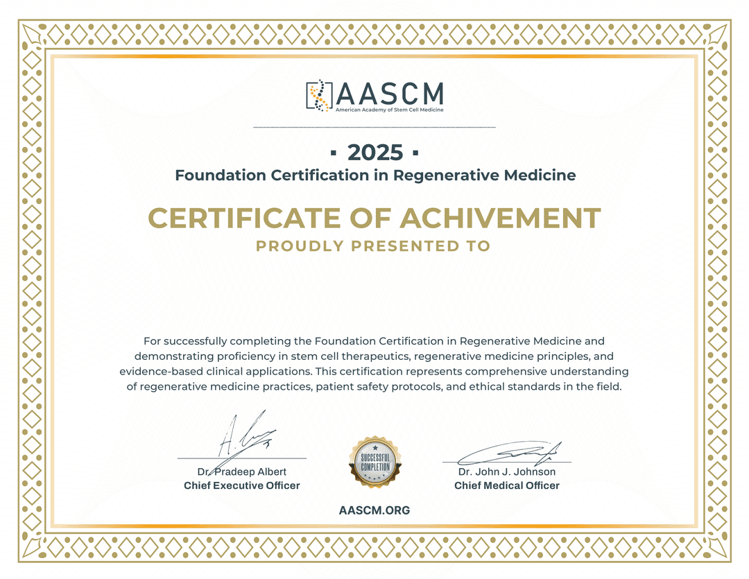 AASCM Certificate Sample